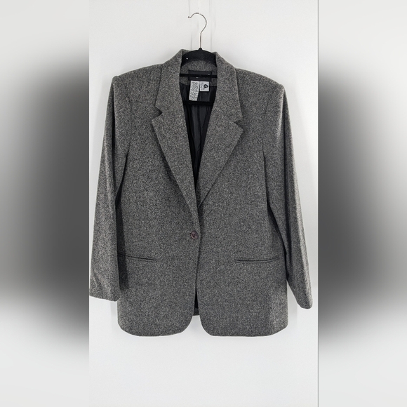 Sag Harbor Charcoal Grey Wool Blend Blazer Women’s Size 14 - Picture 1 of 4